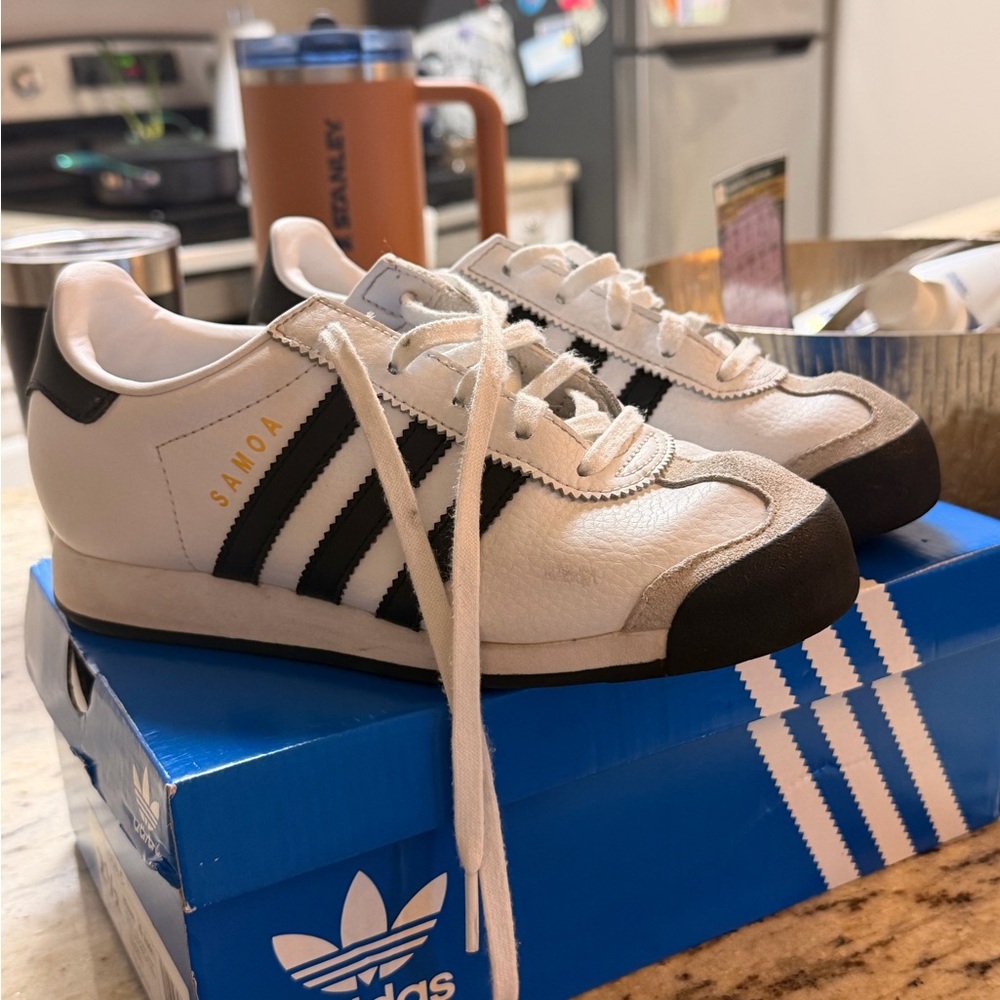 adidas Samoa Kids Sneakers - White and Black